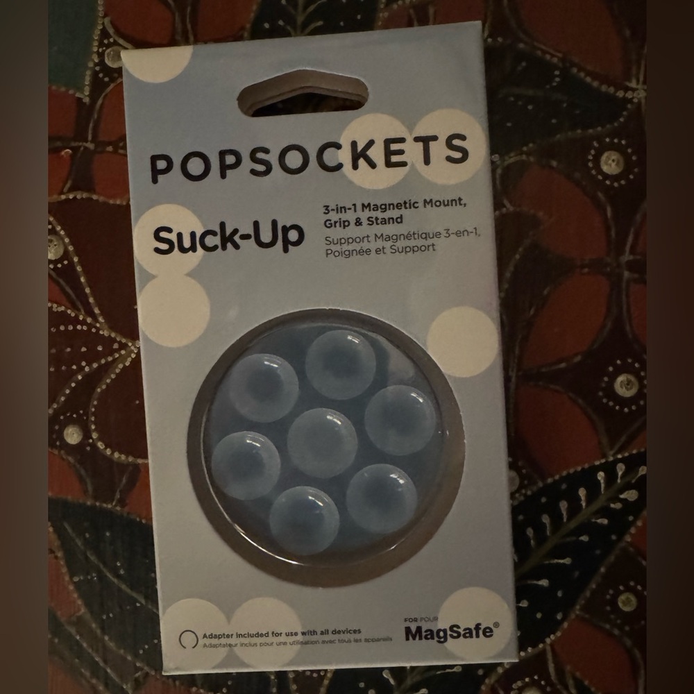 PopSocket Suck-Up 3-in-1 Magnetic Mount Grip & Stand - Light Blue (frost)